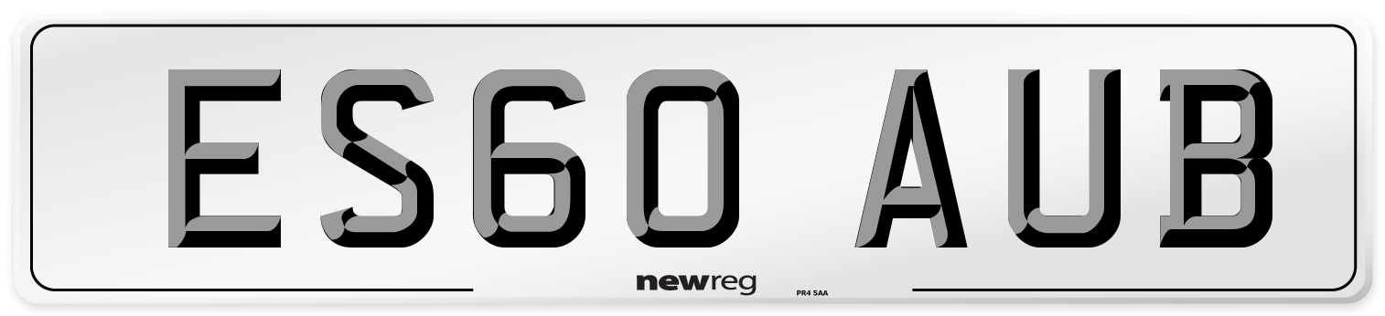 ES60 AUB Number Plate from New Reg